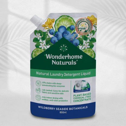 Wonderhome Naturals Laundry Detergent Liquid Wild Berry Seaside Botanicals