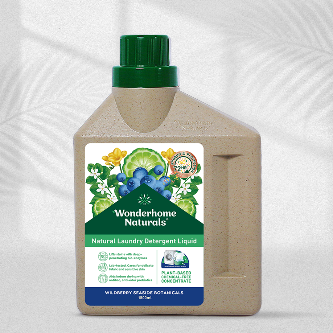 Wonderhome Naturals Laundry Detergent Liquid Wild Berry Seaside Botanicals