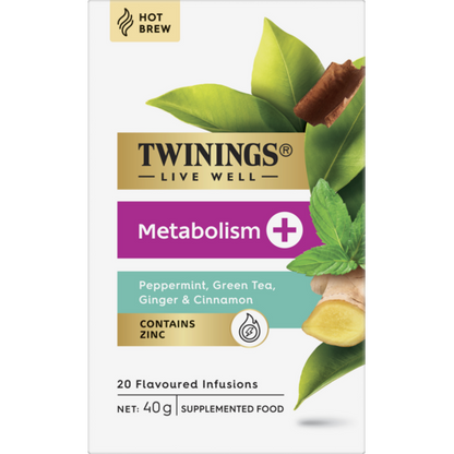 Twinings Metabolism+ Peppermint, Green Tea, Ginger & Cinnamon