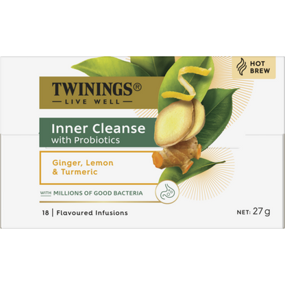 Twinings Inner Cleanse+ w/ Probiotics Turmeric, Ginger, & Lemon