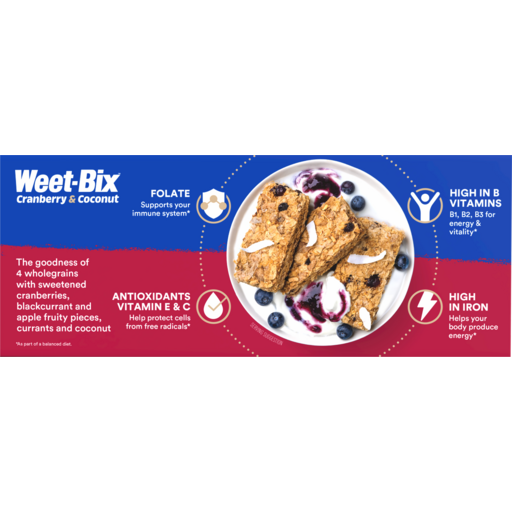 Sanitarium Weet-Bix Cranberry & Coconut Breakfast Cereal 450g