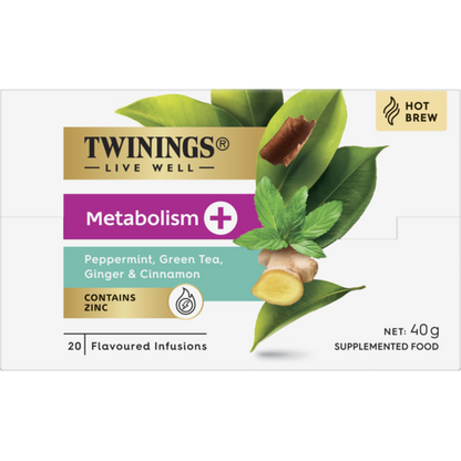 Twinings Metabolism+ Peppermint, Green Tea, Ginger & Cinnamon