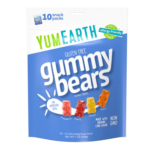 YumEarth Assorted Gummy Bears, 5 Snack Packs