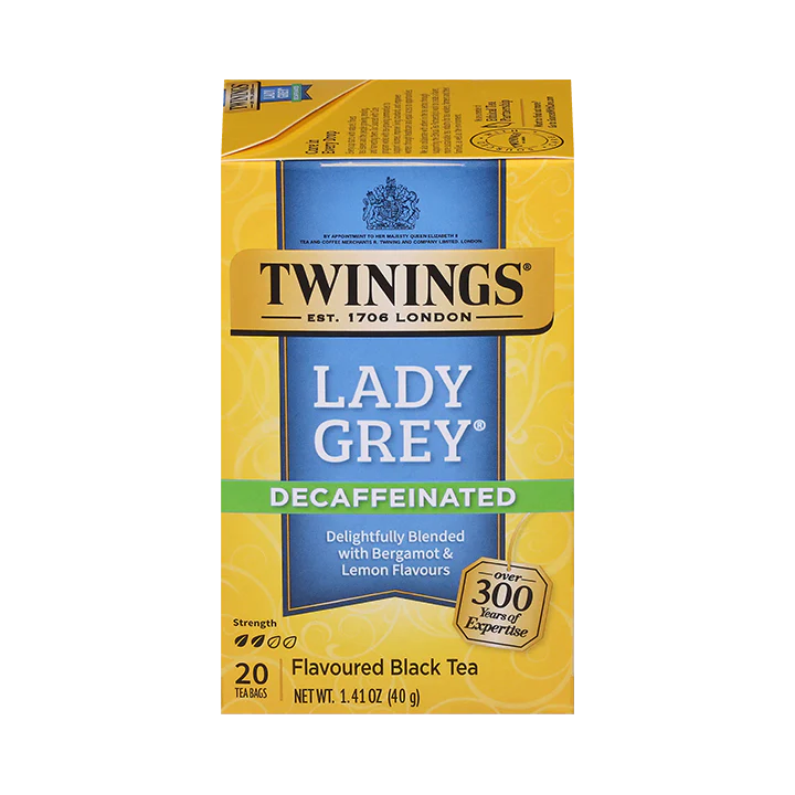 Twinings Lady Grey Decaf Black Tea, 20 Tea Bags