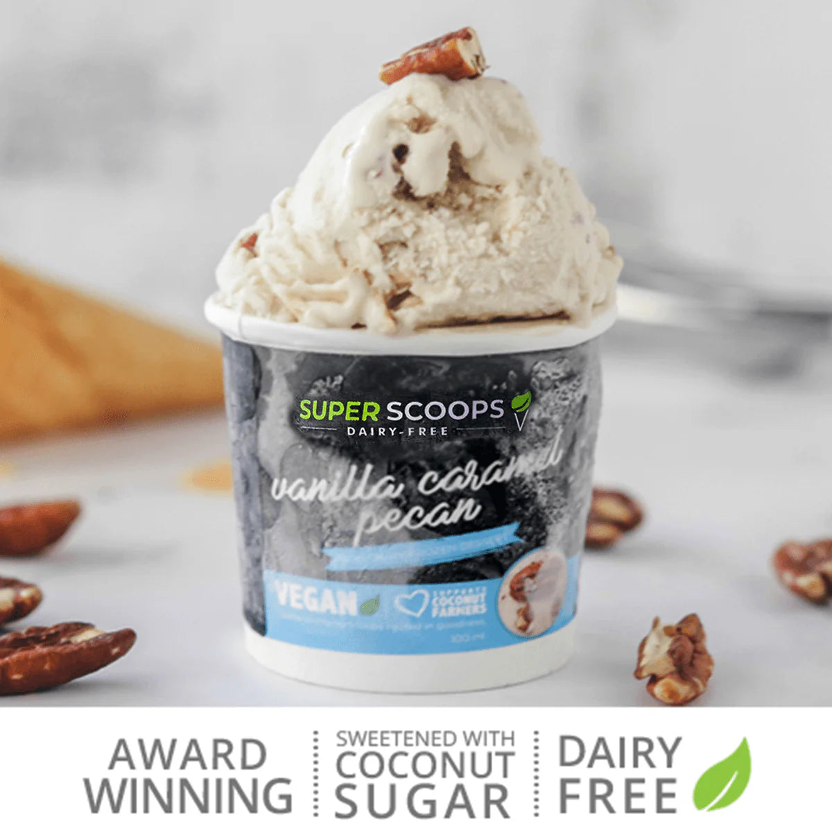 Super Scoops Vanilla Caramel Vegan Ice Cream
