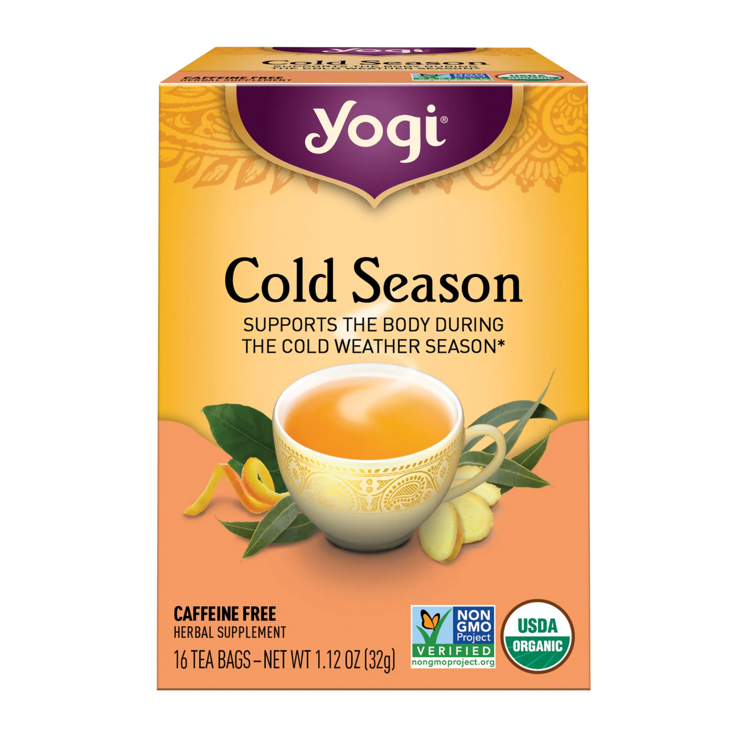 Yogi Cold Season Support Teas, 16 Tea Bags