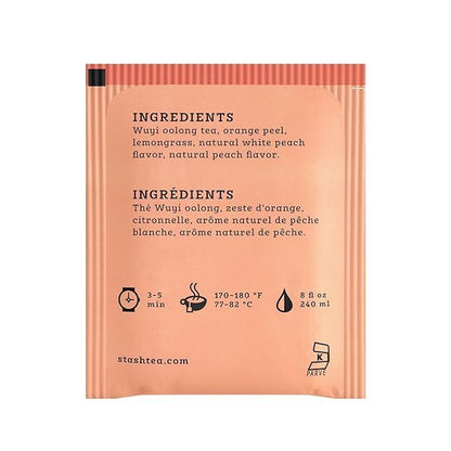 Stash White Peach Oolong Tea, 18 Tea Bags