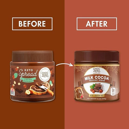 ChocZero Keto Milk Chocolate Hazelnut Spread 340g