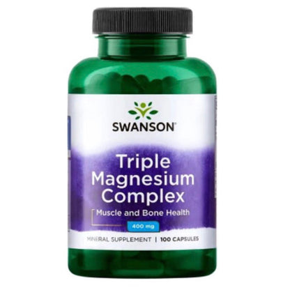 Swanson Triple Magnesium Complex 400mg, 100 Capsules