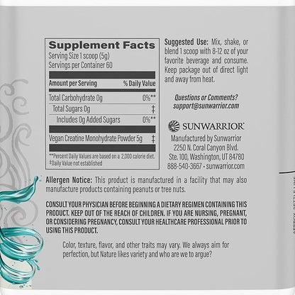 Sunwarrior Unflavored Active Creatine 300g