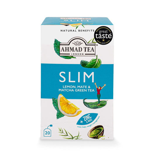 Ahmad Tea "Slim" Lemon, Mate & Matcha Green Tea, 20 Tea Bags