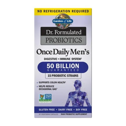 Garden of Life Once Daily Men's Probiotics, 50 Billion - 30 Capsules