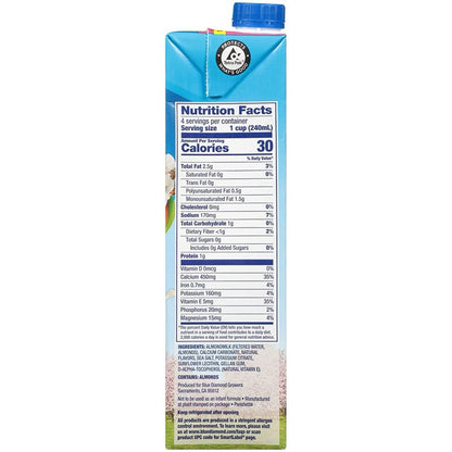 Almond Breeze Unsweetened Vanilla Almond Milk 1L