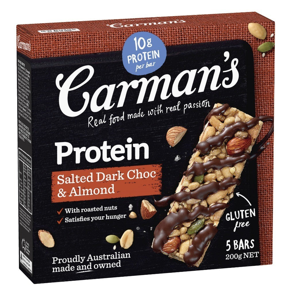 Carman's Salted Dark Choco and Almond Protein 5 Bars