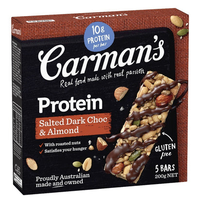 Carman's Salted Dark Choco and Almond Protein 5 Bars