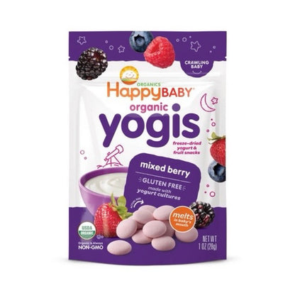 Happy Baby Organics Yogis, Freeze-Dried Yogurt & Fruit Snacks 28g