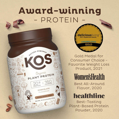 KOS Organic Chocolate Flavor Plant Protein 1092g
