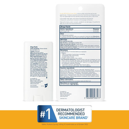 CeraVe Mineral Sunscreen Stick SPF50