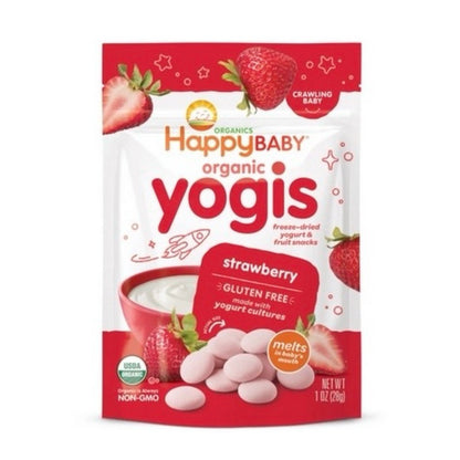 Happy Baby Organics Yogis, Freeze-Dried Yogurt & Fruit Snacks 28g