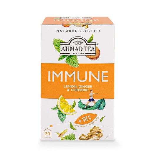 Ahmad Tea “Immune” Lemon, Ginger & Turmeric, 20 Tea Bags
