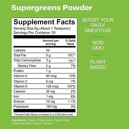 Amazing Grass Organic Supergreens Powder 150g