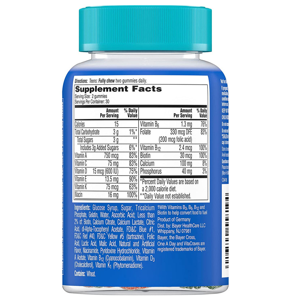 One A Day for Him Teen Multivitamins - 60 Gummies