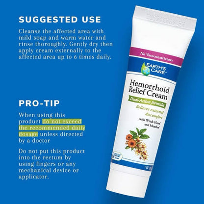 Earth’s Care Hemorrhoid Relief Cream 28g