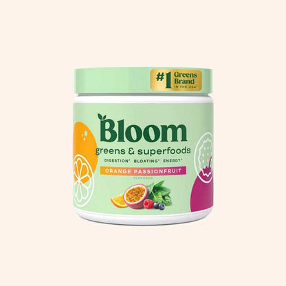 Bloom Greens & Superfoods Orange Passionfruit, 30 Servings