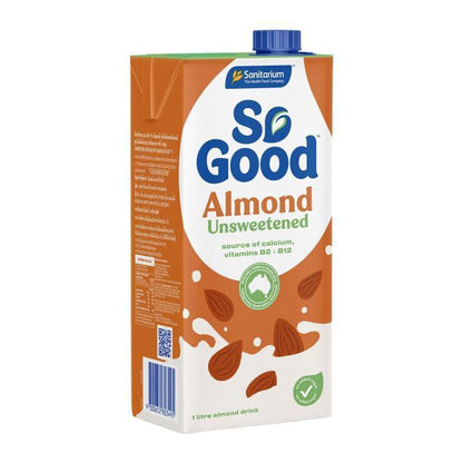 So Good Unsweetened Almond Milk 1L