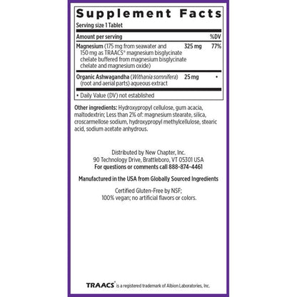 New Chapter Magnesium + Ashwaghanda, 60 Capsules