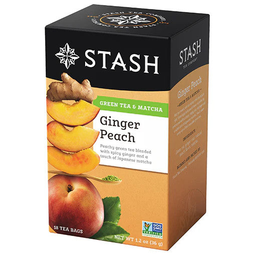 Stash Ginger Peach Green Tea & Matcha, 18 Tea Bags