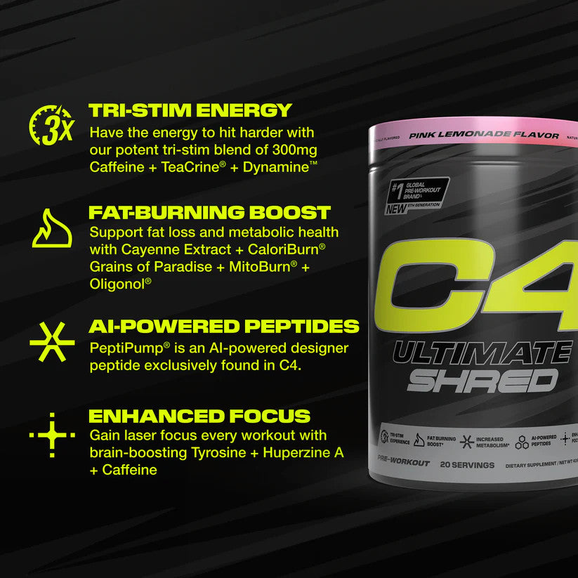 Cellucor C4 Ultimate Shred Pink Lemonade Pre-Workout 406g