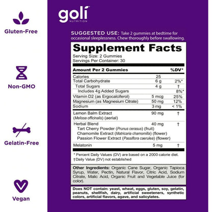 Goli Dreamy Sleep, 60 Gummies