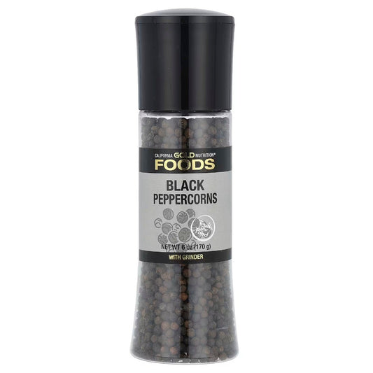 California Gold Nutrition Black Peppercorn Grinder