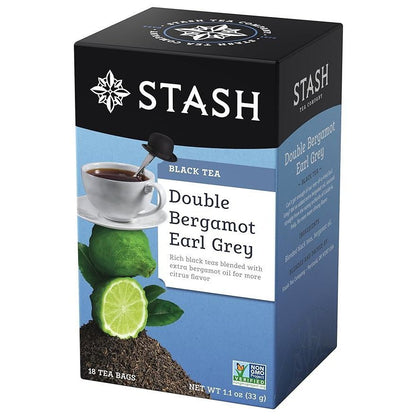 Stash Uplifting Double Bergamot Earl Grey Black Tea, 18 Tea Bags