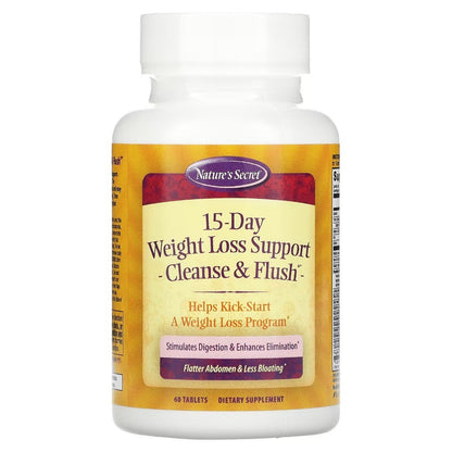 Nature's Secret 15-Day Weight Loss Support, Cleanse & Flush, 60 Tablets