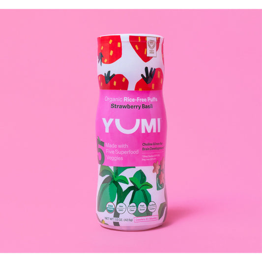 Yumi Strawberry Basil Organic Rice-Free Puffs 42.5g