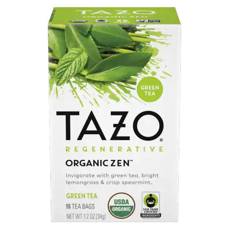 Tazo Organic Zen Green Tea, 16 Tea Bags