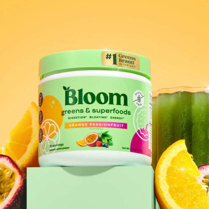 Bloom Greens & Superfoods Orange Passionfruit, 30 Servings