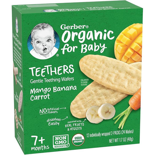 Gerber Organic Mango Banana Carrot Teethers 48g