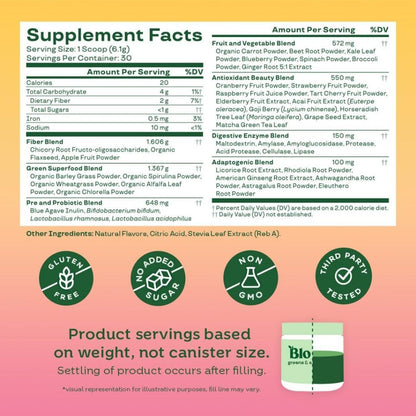 Bloom Greens & Superfoods Orange Passionfruit, 30 Servings