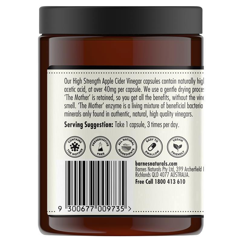Barnes Naturals Apple Cider Vinegar, 120 Capsules