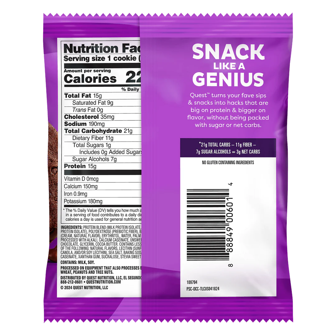 Quest Nutrition Double Chocolate Chip Protein Cookie 59g