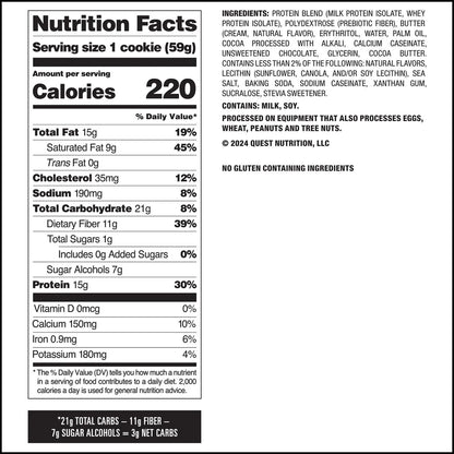 Quest Nutrition Double Chocolate Chip Protein Cookie 59g
