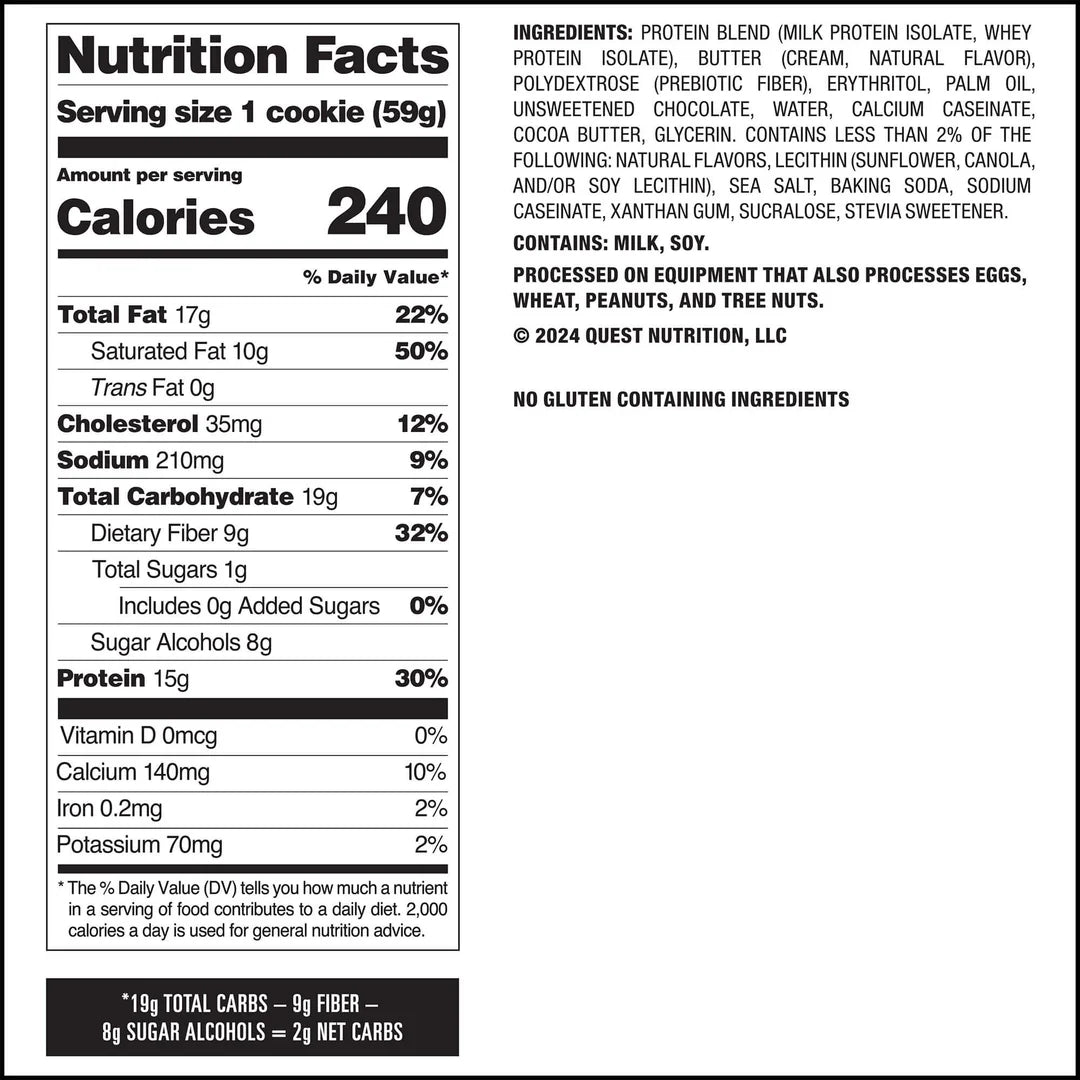 Quest Nutrition Chocolate Chip Protein Cookie 59g