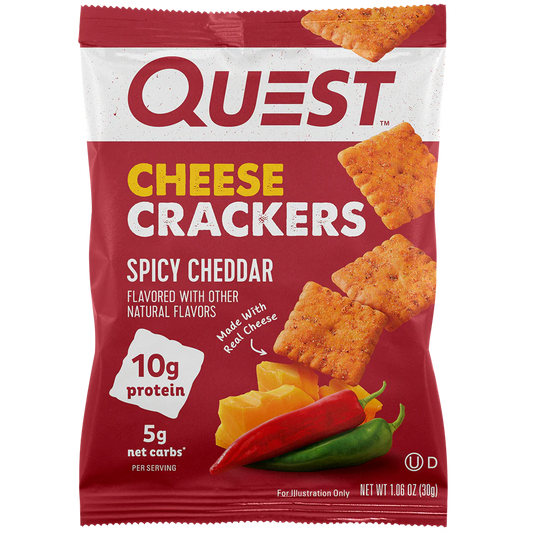 Quest Spicy Cheddar Cheese Crackers 30g