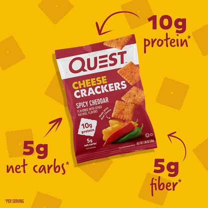 Quest Spicy Cheddar Cheese Crackers 30g