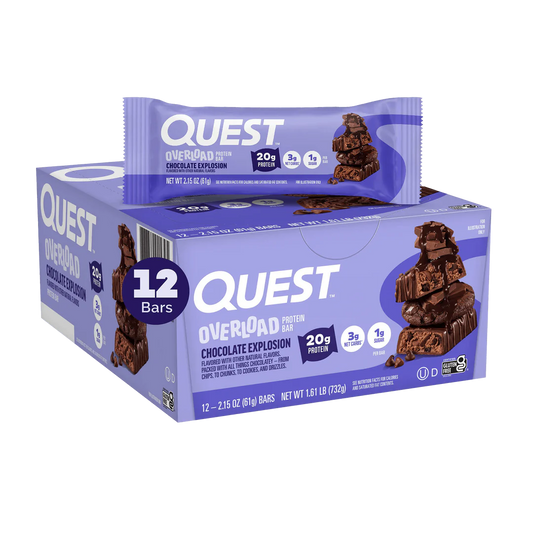 Quest Nutrition Overload Chocolate Explosion Protein Bar 61g, 1 Bar
