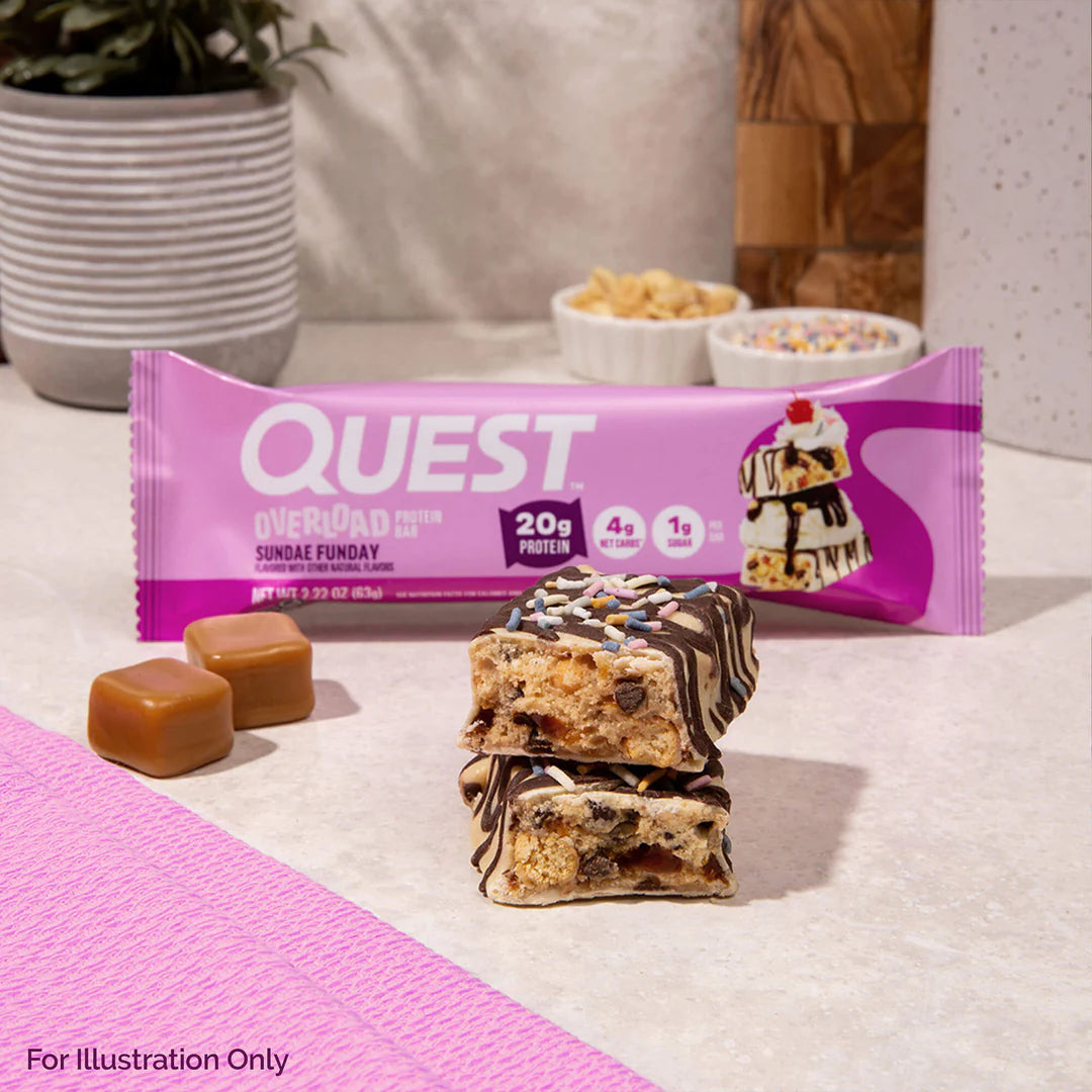 Quest Nutrition Overload Sundae Funday Protein Bar 63g, 1 Bar