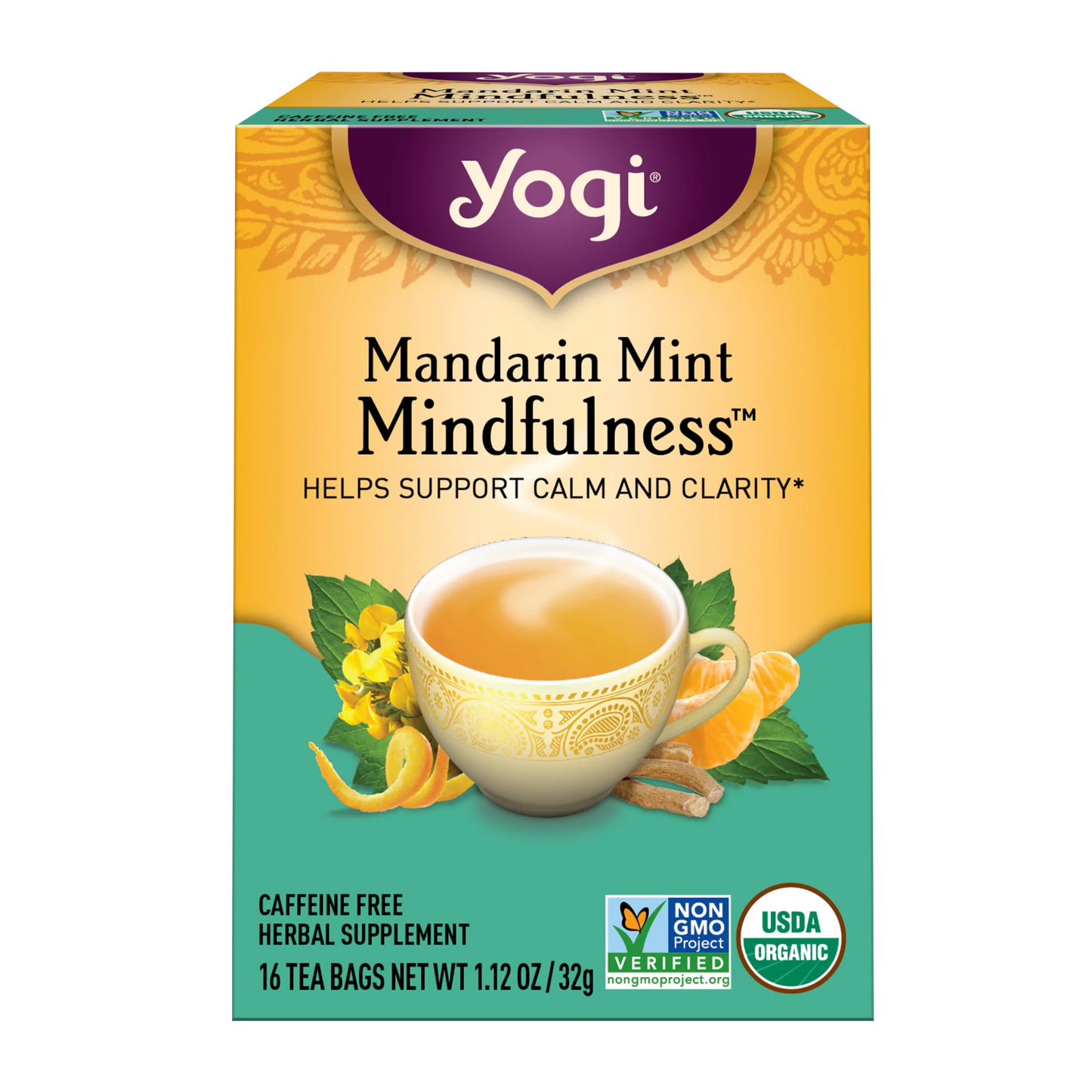 Yogi Mandarin Mint Mindfulness Tea, 1 Sachet